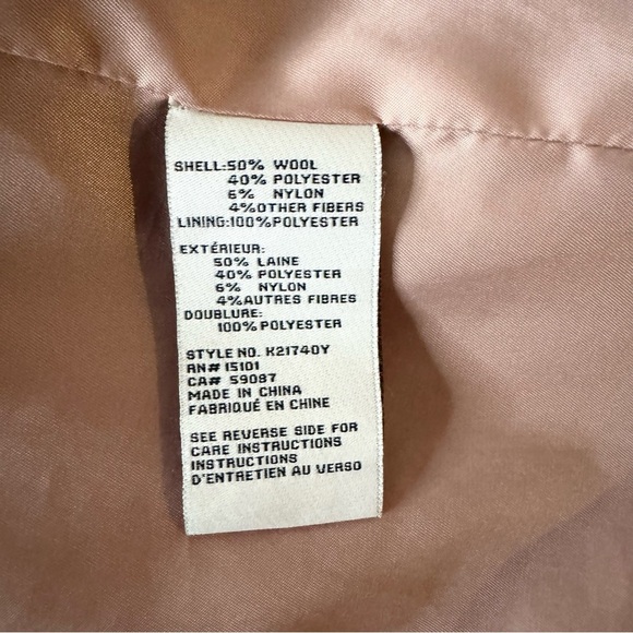 Kate Spade New York Single Breasted Belted High Neck Red Coat Size L Wool Blend - Picture 14 of 15